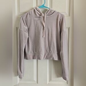 Women's Cropped Hoodie in Light Pink